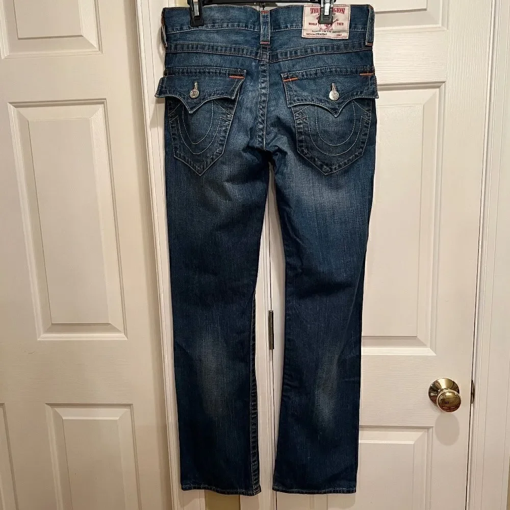 NWOT Men's True Religion Straight Flap Pocket Jeans Size 31 x 34